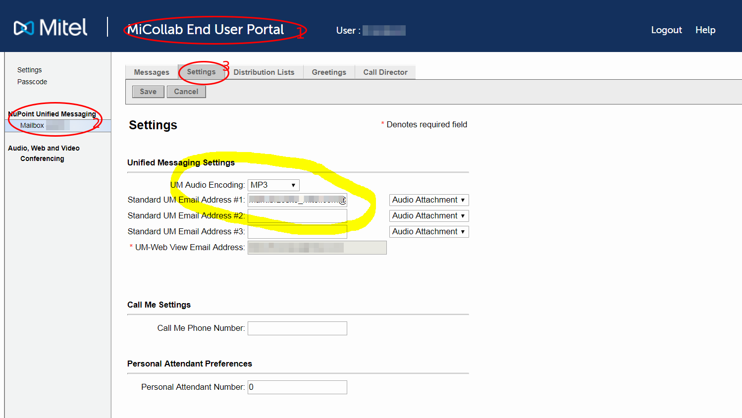 Change Mitel NuPoint Voicemail Email Delivery Address